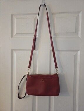 Red Pebbled Leather Crossbody